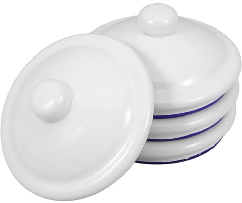 Artibetter 4 Tapas De Taza De Esmalte Tapa De Repuesto Para Taza De Té Cubierta Redonda Para Agua Y Té Accesorio Compacto Para Cocina Y Oficina
