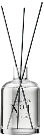BUTLERS Raumduft Cotton Clouds Glas - Home & Soul - | Duftrichtung Frische Wäsche - 110 ml - Aroma Diffusor für Raumbeduftung - Duftstäbchen für Bad & Flur
