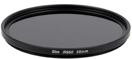 Filtro a infrarossi IR 950 nm – Massima azione infrarossa per fotocamera e obiettivo 58 mm