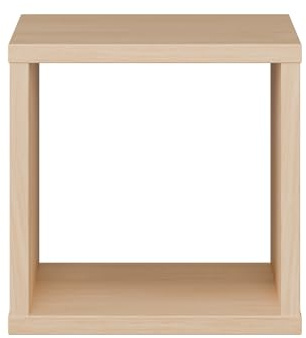 möbelando Regalwürfel >Mauro< Elegancia Eiche 38,2x38,3x32,9 cm Modernes Regal mit 25 mm Oberboden, bis 40 kg belastbar, ABS Kanten, Folienfinish, stabile Spanplatte, Kleinmöbel, zerlegt geliefert