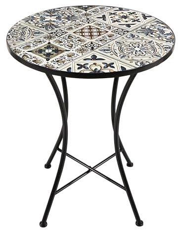 AXI Amélie Bistrotisch, Mosaiklook, Zartblau | Bistrot-Gartenmöbel, Mosaik-Bistrotisch für Garten/Balkon/Terrasse | Gartentisch 60 x 60 x 75 cm