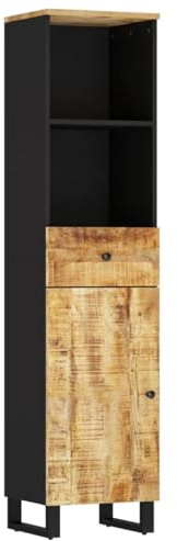 Gecheer Mango Wood Bathroom Cabinet with Storage & Flexible Door - Organize Your Space Model351998