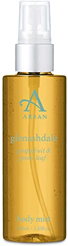 Arran Sense of Scotland Glenashdale Body Mist Spray (100ml) with Fresh Lemon, Grapefruit, and Bergamot for an Invigorating and Uplifting Scent