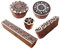 Arty Crafty Entwürfe Runden und Rand Holz Drucken Stempel (Set von 5)