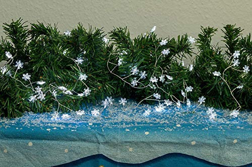Best Season SA137, LED Cluster mit Reflektoren, Schneeflocke, 72 CW L, Plastik, Weiß, 180.0 x 3.0 x 3.0 cm