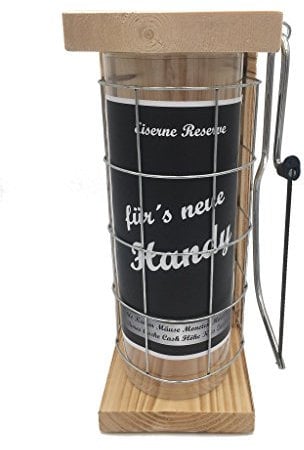 für´s Neue Handy - Eiserne Reserve Spardose incl. Säge zum zersägen des Gitter - Geldgeschenk - das andere Sparschwein - lustige Sparbüchse - Geschenkidee