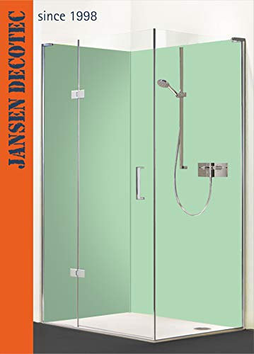 Eck - Duschrückwand, 2 Segmente je 90x200cm, Farbe: Mintgrün