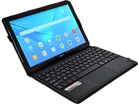MQ para Huawei M5 10.8 – idioma francés AZERTY – Bluetooth teclado Funda con Multifunciones de Touchpad para Huawei MediaPad M5 10.8 | funda con teclado Bluetooth y panel táctil para MediaPad M5 Pro