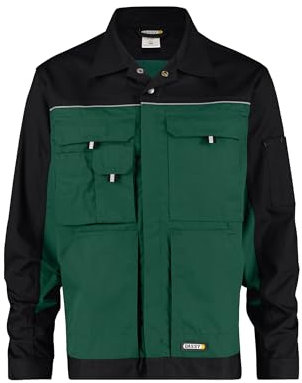 DASSY® Lugano Zweifarbige Arbeitsjacke - Größe XL - FLASCHENGRÜN/SCHWARZ
