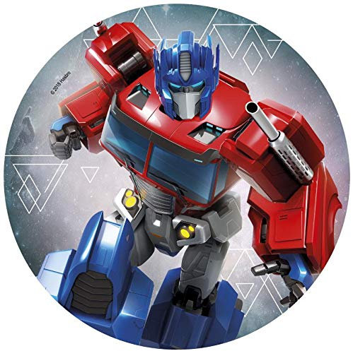 Modecor Transformers 10.5cm Bright White Sugar Cake Topper, 1pc, Fandom Celebration, Birthday