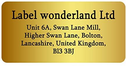 240 Personalised Gold Metallic Color - Address Labels -Custom Matt 60 Labels per A4 Sheet