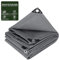 Laneetal Telo Impermeabile Esterno 3x4m, Telone Occhiellato Impermeabile Rinforzato PVC 500 g/m², Telo Protettivo Multiuso per Barche, Legno, Piscina, Mobili da giardino, Auto，Grigio Scuro
