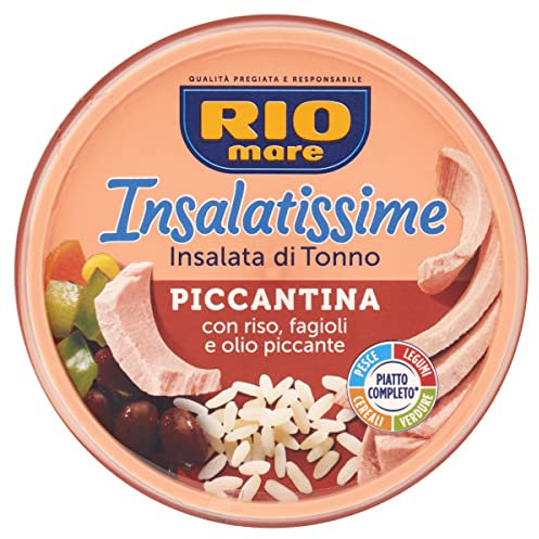 Rio Mare - Insalatissime Piccantina e Tonno con Fagioli Rossi e Neri e Olio Piccante, Senza Conservanti, Certificato MSC, 1 Lattina da 220g