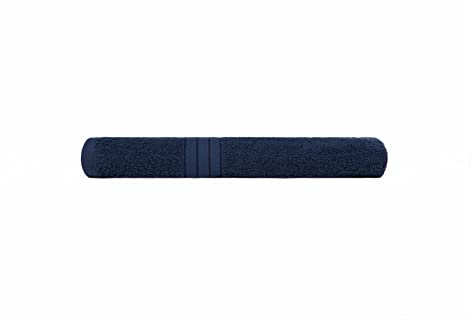 Brentfords Luxury Single Set - 100% Cotton Bath Towels – Premium Quality, Super Absorbent & Quick Drying - Large Bathroom Towel -70 x 115cm – Navy Blue