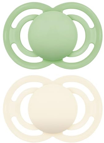 MAM Schnuller, ab 6 Monaten, extra dünner und flexibler Sauger, flache und symmetrische Silikonhaut, weiches Silikon, einfache Akzeptanz, mit selbststerilisierender Box, MAM Perfect, neutral matt, 2