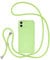 UEEBAI Crossbody Lanyard Phone case for iPhone 11 6.1 inch, Silicone Phone Cover with Adjustable Necklace Strap Soft Belt Neck Cord Lanyard Shockproof Protective Case - Matcha green