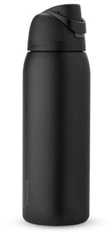 Owala FreeSip Insulated Stainless Steel Water Bottle with Straw, BPA-Free Sports Water Bottle, Great for Travel, 40 Oz, Very, Very Dark