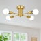 MRHYSWD 17.5” Deckenlampe Gold Vintage, 4 Lichter Retro Deckenleuchte Industrial Lampe Decke Modern Sputnik Deckenleuchte Wohnzimmer Küche Schlafzimmer Flur Mit E27 Fassung, Ohne Glühbirnen