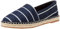 The Drop Alpargata Lila Plana para Mujer, Rayas de Denim, 40,5 EU