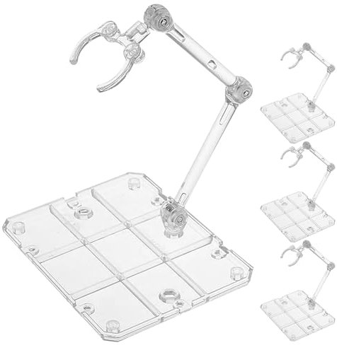 Action Figuren Ständer, 4 Stück Kunststoff Action Figuren Display, Actionfigurenständer Unterstützung Ständer, Transparent