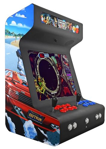Arcade ricreativo, costruito in acciaio, 8 pulsanti arcade di tipo americano, Intel N100 16GB RAM e 256GB SSD, Dual Boot Windows 11 e Batocera, potrai aggiungere la tua libreria Steam, Modello Nero