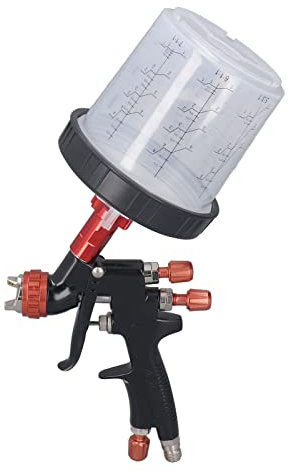 Spray Gun Set, Stainless Steel Head 1.3mm Nozzle 600ml Amplitude Adjustable Air Spray Gun, Professional Aluminum Alloy Body Car Air Paint Sprayer Gun Kit for Car Primer,Furniture