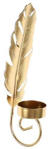 Vergoldeter Blatt-kerzenständer Eisen-wanddekoration Kerzenständer Für Schlafzimmer Rustikale Wohnkultur