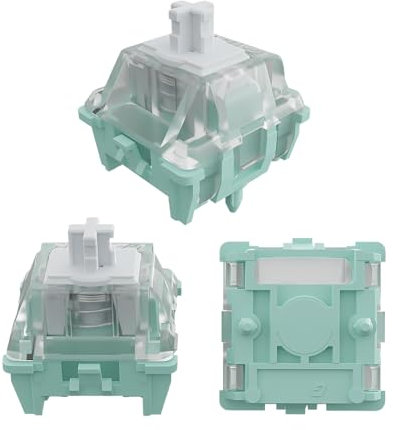 GUYEKS Gateron Interruptor magnético de jade para teclado, interruptor de prelubricación de fábrica, interruptor lineal, ajuste libre, teclado mecánico, interruptor de llave de avance (108 unidades)