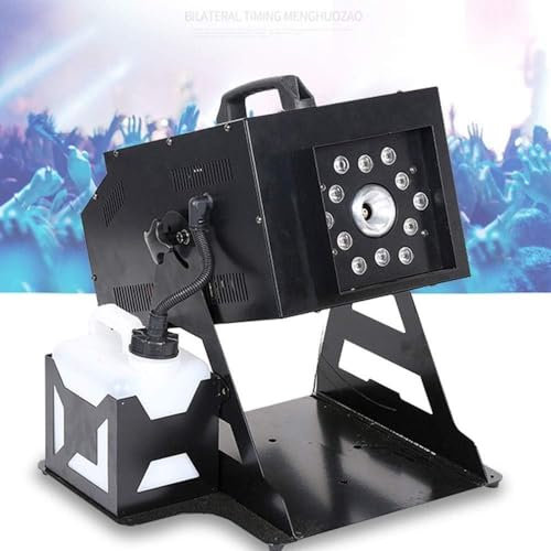 Máquina de humo con 12 luces LED de colores y efecto de luz RGB 3500W Niebla Control remoto inalámbrico DMX512 for bodas Luces de efectos de escenario de Halloween