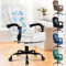 ALFORDSON Ergonomischer Bürostuhl mit Massagefunktion, Fußstütze und 150°-Neigung, Samt-Chefsessel mit SGS-Gasdruckfeder, drehbarer Gaming-Stuhl für Computer-, Leder, Weiß