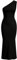 SweatyRocks Damen Kleid Elegant Maxikleid Lang Bleistiftkleider Bodycon Fishtail Kleid Gerafftes Kleid mit Asymmetrischem Ausschnitt Schwarz XS