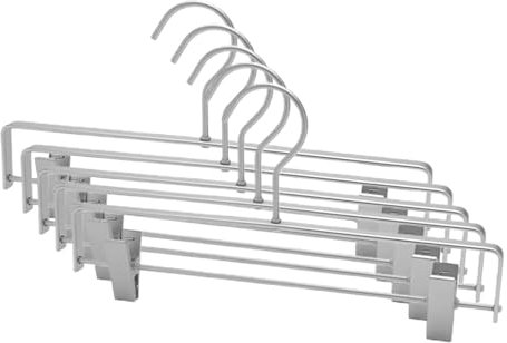 GLADIC Kleiderbügel 5 Stück Hosenbügel Anti-Rutsch-Kleiderbügel Matte Aluminiumlegierung Spurloser Kleiderbügel Handtuchhalter Coat Hanger