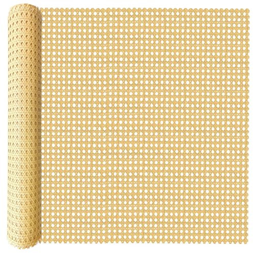 60 x 300cm Wiener Geflecht,Wiener Geflecht Meterware,Cane Webbing Rattan Roll,Wiener Geflecht Flechtmatten for Rattan Craftsmen, Kunststoff PE Rattan Geflecht für DIY Möbeldekoration