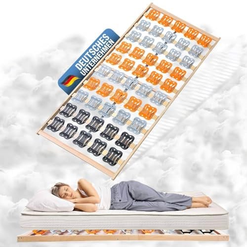 Coemo 7-Zonen Tellerlattenrost CubiFlex 120x200 cm hochflexible Teller für optimale Körperanpassung, Lattenrahmen Made in EU - Lattenrost starr