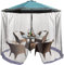 Filet Moustiquaire Pour Parasol-OKSTENCK 10 x 7.5ft Tente en Maille suspendue,100% Polyester,Filet Léger Avec Porte à Fermeture éclair Et Corde Ajustable,Convient à La Table Parapluie Extérieure（Noir）