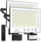 wowspeed 200Watt Led Strahler Außen Mit Bewegungsmelder 20000lm Aussenleuchte Kaltweiss Scheinwerfer MitFernbedienung, Timing, Fluter Aussenstrahler IP66 Wasserdicht Flutlicht Fur Garten Hof, 2 Stück