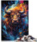 Jigsaw Puzzles for Adults 2000 Pieces of a Buffalo Ink Painting Challenging Game Toys Gift For Birthdays 27.56 in x39.37 in for Teens Age 14 Years Up