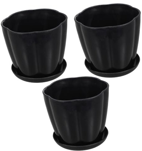 CIYODO 3sätze Premium Pflanzentöpfe Mit Abflusslöchern Schwarze Blumentöpfe Für Sukkulenten Und Kleine Pflanzen Für Innen Und Außenbereich Langlebig Und Atmungsaktiv