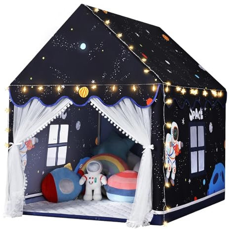 Wilwolfer Tenda da Gioco per Bambini per Esterni e Interni: Casetta da Giardino per Bambini con Tappeto Morbido - Grande Castello della Principessa per Ragazze e Ragazzi