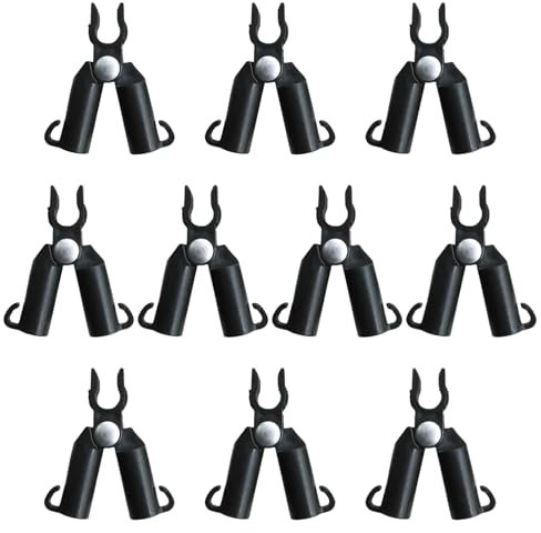 Jvjggag Pflanzenverbindungsschnallen, 10 x Pflanzenstützen, verstellbare Stützschnallen, sichere Befestigung, langlebiges PP-Material, ideal für Gartenarbeit, Rasen, Moos, 20 mm