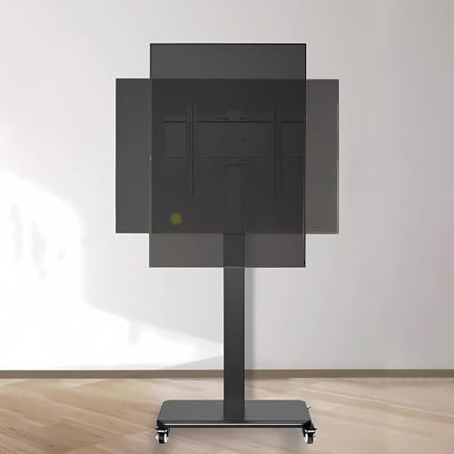 HGOuhK Carrello Porta TV Supporto TV Mobile for TV da 32 a 75 Pollici, Supporto TV Portatile da Pavimento, Schermo Fisso Orizzontale e Verticale Porta TV Mobile(40-75in TV)