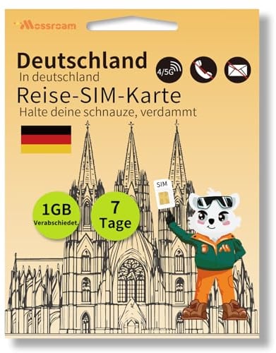 Deutschland-SIM-Karte – Highspeed 4/5G LTE für schnelles Surfen, 7-Tage-Tarif, 1 GB Prepaid-Daten täglich, 3-in-1-SIM-Karte für deutsche Geschäftsreisende