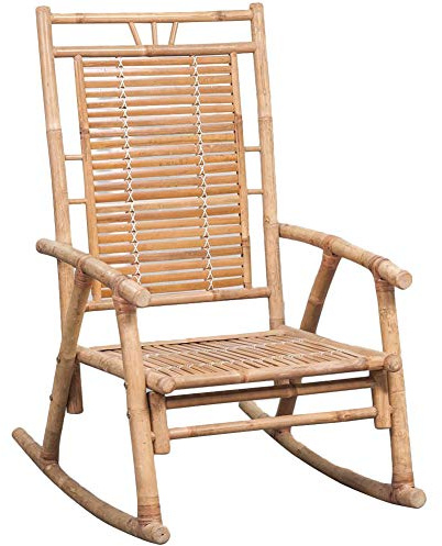 Solida Sedia a Dondolo di bambù, e Atmosferia Resistente Alle Intemperie, Favolosa per il Tuo Giardino o Patio, Rilassati con Stile, con Facile Manutenzione