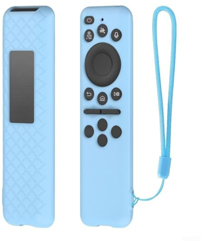 Lastdaytime Funda protectora de silicona para mando a distancia Samsung TV, funda de silicona con textura antideslizante (azul por la noche)