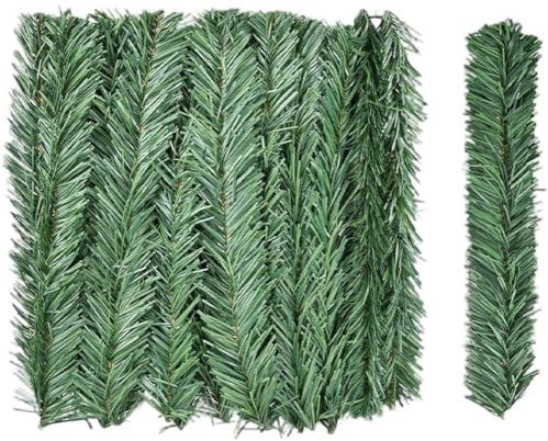 Tiras de hierba de Navidad, 24 cintas decorativas de PVC de 30 cm x 4 cm para decoración de árbol de vacaciones, corona y mesa