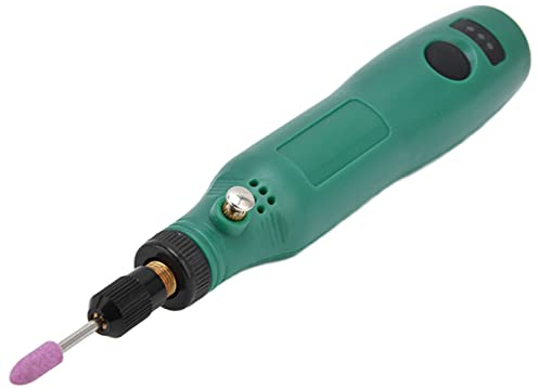 Walfront Mini-Bohrmaschine, 3-Gang-verstellbarer USB-betriebener Elektrischer Schleifer mit Mehreren Zubehörteilen Zum Stanzen, Gravieren, Trimmen, Polieren auf Edelstahl, Keramik,