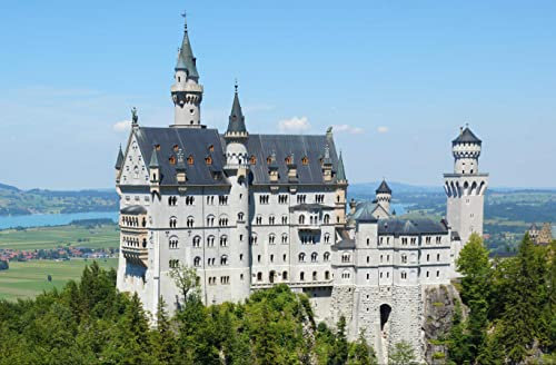hansepuzzle 23446 - Schloss Neuschwanstein Puzzle 500 Teile | Gebäude Puzzle mit hochwertiger Puzzle Aufbewahrung: Kartonbox und wiederverschließbarem Beutel | Puzzle-Maße: 46 x 30 cm