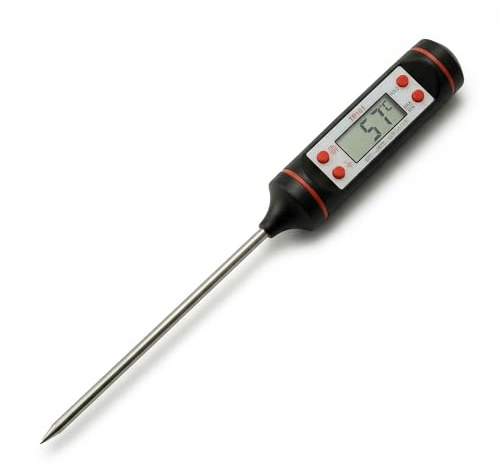 PRECORN Haushaltsthermometer Digital LCD Kochthermometer Einstichthermometer Grillthermometer für Braten, Kochen, Grillen/BBQ, Backen, Baby-Ernährung
