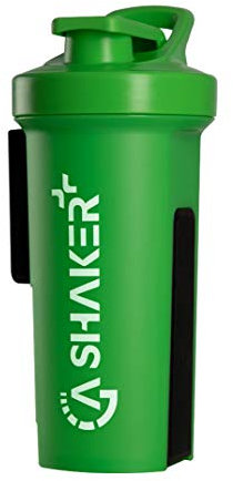 GA Shaker+ 2.0 - L'Originale - 7in1 Shaker Proteico con Setaccio Miscelatore e Funzionalità Intelligenti, 1L – (Verde)