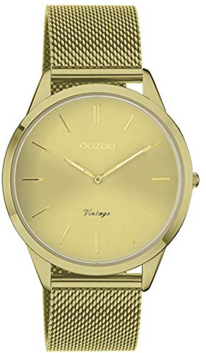 Oozoo Vintage Damenuhr mit Milanaiseband Golden Sun 38 MM Gold C20005